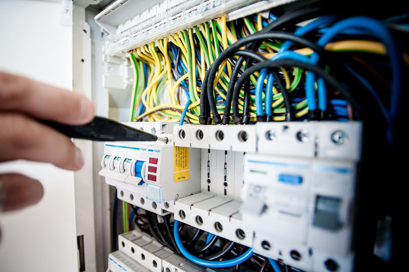 Electrical distribution board during an Essential Health Check
